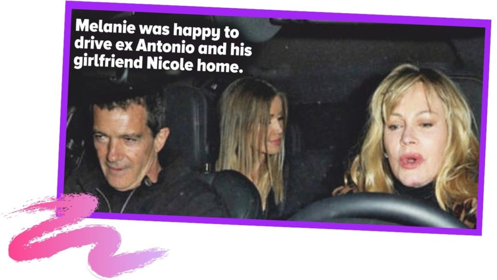 Antonio Banderas and ex-wife Melanie Griffith enjoyed a fun night out with the Spanish actor’s girlfriend Nicole Kimpel