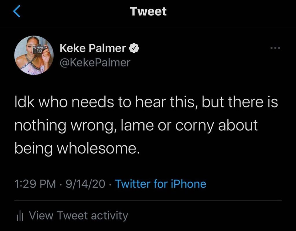 Keke Palmer Says: I can only be Keke on social media
