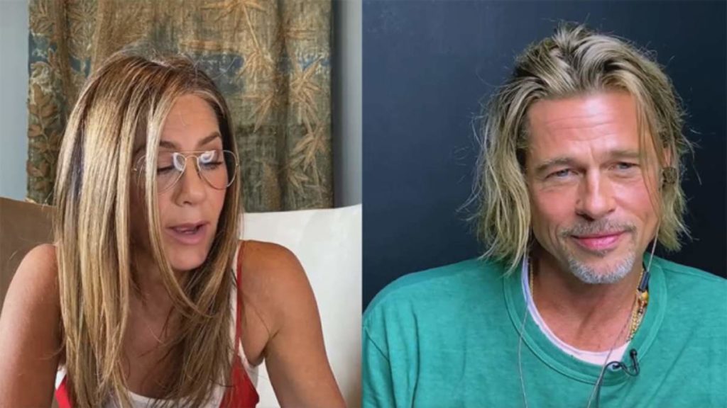 Jennifer Aniston and Brad Pitt's Reunite on FaceTime live