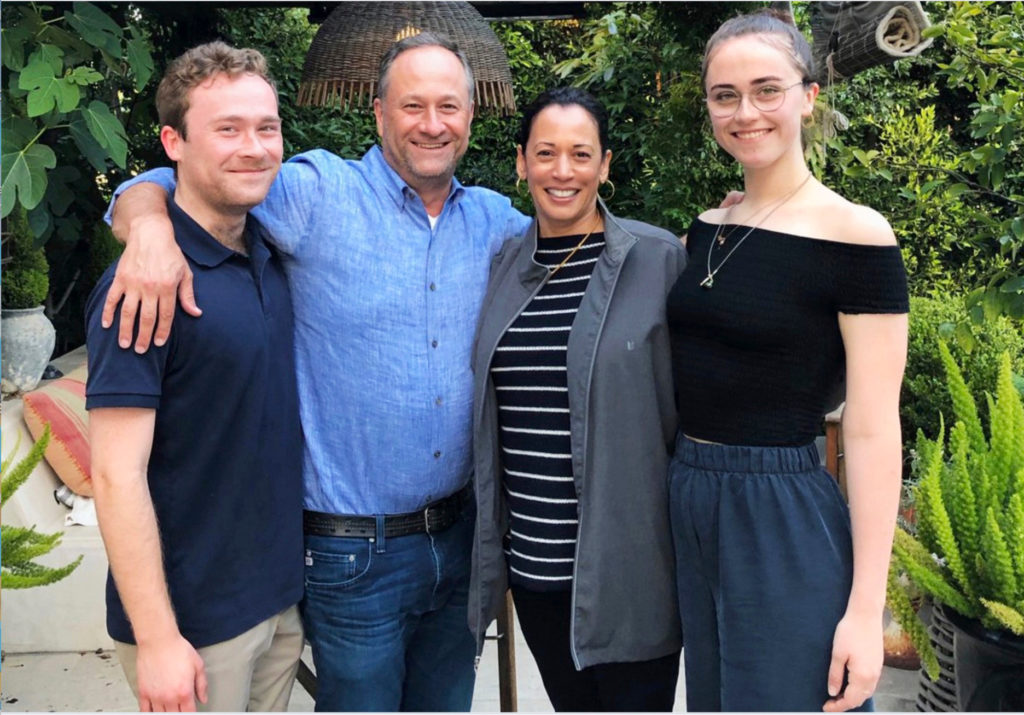 Doug-Emhoff-and-Kamala-Harris-with-his-children-Cole-and-Ella