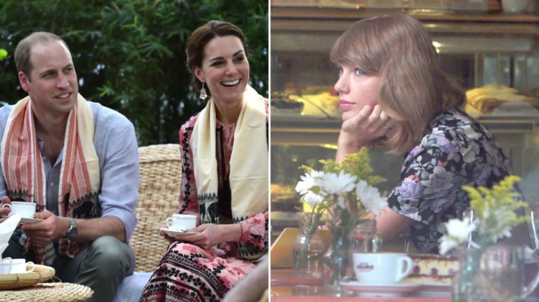 Taylor Swift with the cambridges Prince William and Kate Middleton The Royal tea time with Taylor Swift